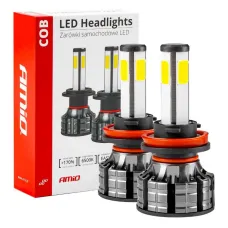 AMIO 02845 — Żarówki samochodowe LED seria COB H8 H9 H11 6500K AMIO-02845