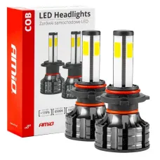 AMIO 02846 — Żarówki samochodowe LED seria COB HB3 6500K AMIO-02846