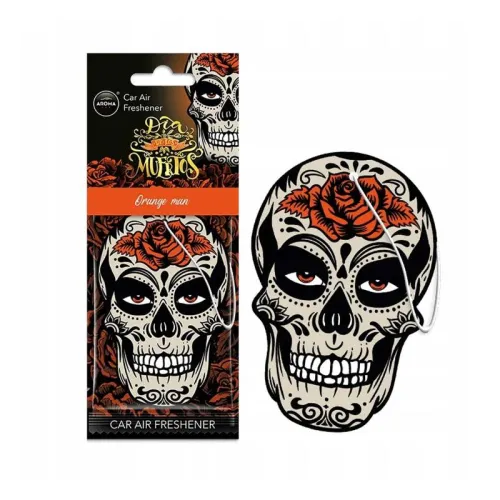 Odświeżacz powietrza AROMA CAR MUERTOS Skull Orange Man Island Driftwood