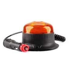AMIO 02924 — Lampa ostrzegawcza błyskowa mini kogut 18 LED magnes R65 R10 12V 24V W21ml AMIO-...