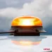 Lampa ostrzegawcza błyskowa mini kogut 18 LED magnes niska R65 R10 12V 24V W21m AMIO-02925