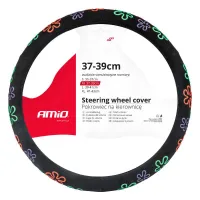Pokrowiec nakładka na kierownicę samochodową M 37-39cm SWC-46-M AMIO-02987