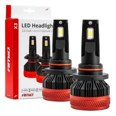 AMIO 02983 — Żarówki samochodowe LED seria X3 HB4 9006 6500K Canbus AMIO-02983