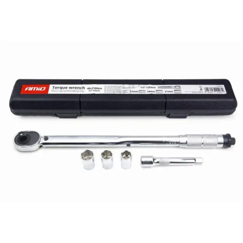 Klucz dynamometryczny z nasadką 17 mm 19 mm 21 mm 40-210 Nm AMIO-02407