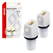 AMIO 03047 — Gniazdo kostka oprawka żarówki T10 W5W W3W W16W AMIO-03047