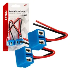 AMIO 03055 — Kostki ceramiczne kątowe H7 gniazdo wtyczka AMIO-03055