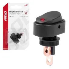 AMIO 03089 — Włącznik przełącznik elipsa z podświetleniem 12V 24V AMIO-03089