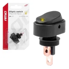 AMIO 03088 — Włącznik przełącznik elipsa z podświetleniem 12V 24V AMIO-03088