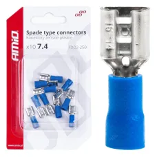AMIO 03067 — Konektory izolowane żeńskie płaskie 7.4mm 1.5-2.5mm2 15A 10 szt. AMIO-03067