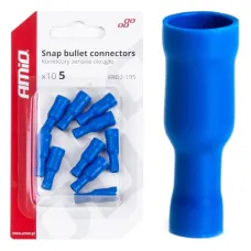 AMIO 03075 — Konektory izolowane żeńskie okrągłe walcowe 5mm 1.5-.25mm2 15A 10 szt. AMIO-0307...
