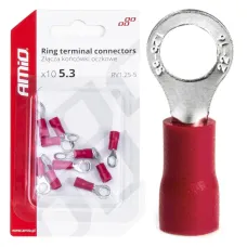 AMIO 03077 — Konektory końcówki złączki oczkowe 5.3mm 10szt AMIO-03077