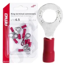 AMIO 03078 — Konektory końcówki złączki oczkowe 6.5mm 10szt AMIO-03078