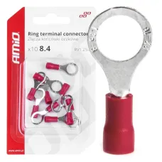 AMIO 03079 — Konektory końcówki złączki oczkowe 8.4mm 10szt AMIO-03079