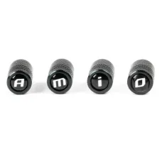 AMIO 03277 — Aluminiowe nakrętki na wentyle kapturki czarne AMIO-03277