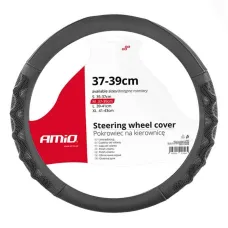 AMIO 02563 — Pokrowiec nakładka na kierownicę samochodową M 37-39cm SWC-26-M AMIO-02563