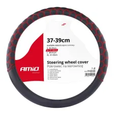 AMIO 02560 — Pokrowiec nakładka na kierownicę samochodową M 37-39cm SWC-24-M AMIO-02560