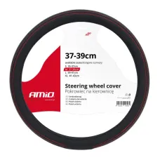 AMIO 01355 — Pokrowiec nakładka na kierownicę samochodową M 37-39cm SWC-01-M AMIO-01355