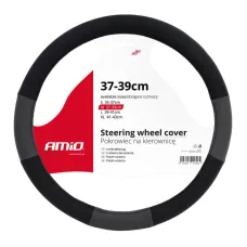 AMIO 01360 — Pokrowiec nakładka na kierownicę samochodową M 37-39cm SWC-05-M AMIO-01360