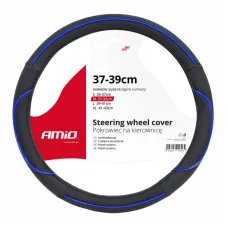 AMIO 01363 — Pokrowiec nakładka na kierownicę samochodową M 37-39cm SWC-08-M AMIO-01363