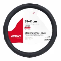 Pokrowiec nakładka na kierownicę samochodową L 39-41cm SWC-09-L AMIO-01366