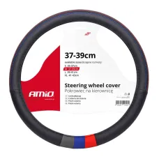 AMIO 01368 — Pokrowiec nakładka na kierownicę samochodową M 37-39cm SWC-10-M AMIO-01368