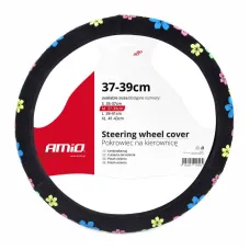 AMIO 01376 — Pokrowiec nakładka na kierownicę samochodową M 37-39cm SWC-13-M AMIO-01376