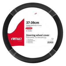 AMIO 01697 — Pokrowiec nakładka na kierownicę samochodową M 37-39cm SWC-20-M AMIO-01697