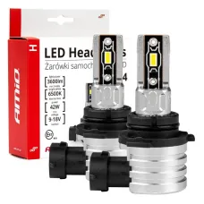 AMIO 03335 — Żarówki samochodowe LED seria H-mini HB4 9006 6500K Canbus AMIO-03335