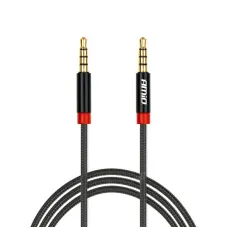 AMIO 03269 — Kabel AUX MINI JACK 3,5mm oplot 100cm AMIO-03269