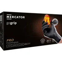Rękawice nitrylowe czarne Mercator GoGrip Black 50 sztuk rozmiar M