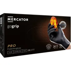 MERCATOR MER20311 — Rękawice nitrylowe czarne Mercator GoGrip Black 50 sztuk rozmiar L