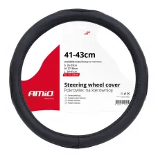 AMIO 01367 — Pokrowiec nakładka na kierownicę samochodową XL 41-43cm SWC-09-XL AMIO-01367