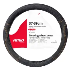 AMIO 03565 — Pokrowiec nakładka na kierownicę samochodową M 37-39cm SWC-52-M AMIO-03565