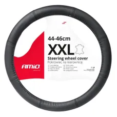AMIO 03549 — Pokrowiec skórzany nakładka na kierownicę samochodową XXL 44-46cm SWC-48-XXL AMI...