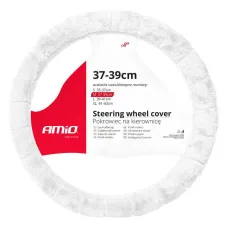 AMIO 03566 — Pokrowiec nakładka na kierownicę samochodową M 37-39cm SWC-53-M AMIO-03566