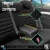 Komplet pokrowców na fotele samochodowe OTOM LIMITED 102 BLACK/GREY 3-ZIP