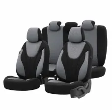 OTOM OT76901 — Komplet pokrowców na fotele samochodowe OTOM RUBY 1202 GREY/BLACK 3-ZIP