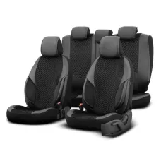 OTOM OT86741 — Komplet pokrowców na fotele samochodowe OTOM ADVANCED 204 BLACK BABYFACE 3-ZIP
