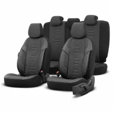 OTOM OT86755 — Komplet pokrowców na fotele samochodowe OTOM THRONE 102 SMOKED 3-ZIP