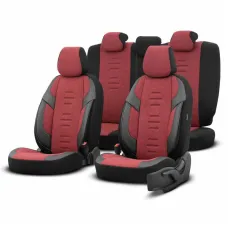 OTOM OT86756 — Komplet pokrowców na fotele samochodowe OTOM THRONE 103 RED 3-ZIP