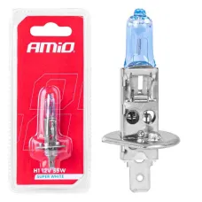 AMIO 03359 — Żarówka halogenowa H1 12V 55W Super White 1szt. blister AMIO-03359