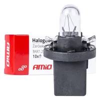 Żarówki halogenowe T5 B8.5D 12V BAX1.2W 10szt. AMIO-03371