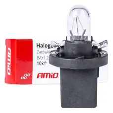 AMIO 03371 — Żarówki halogenowe T5 B8.5D 12V BAX1.2W 10szt. AMIO-03371