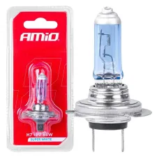 AMIO 03364 — Żarówka halogenowa H7 12V 55W Super White 1szt. blister AMIO-03364