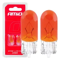 Żarówki halogenowe T10 W5W W2.1x9.5d 12V 2szt. blister AMIO-03347
