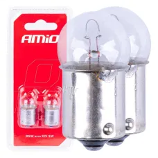 AMIO 03349 — Żarówki halogenowe R5W BA15s 12V 2szt. blister AMIO-03349