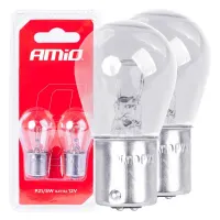 Żarówki halogenowe  P21/5W BAY15D 12V 2szt. blister AMIO-03353