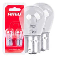 AMIO 03353 — Żarówki halogenowe  P21/5W BAY15D 12V 2szt. blister AMIO-03353