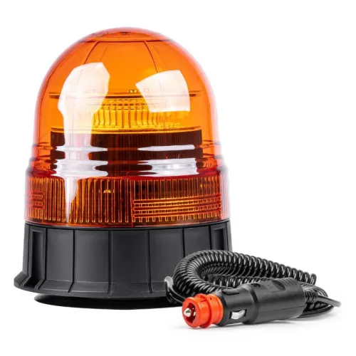 Lampa ostrzegawcza błyskowa kogut 39 LED magnes R65 R10 12V 24V W02m AMIO-02300