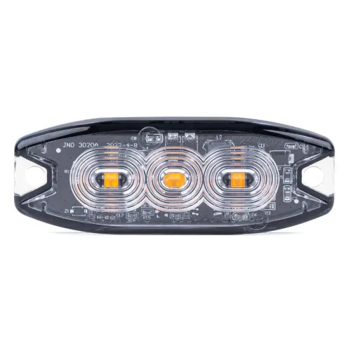 Lampa błyskowa ostrzegawcza płaska 3 LED R65 R10 12-24V AMIO-02297